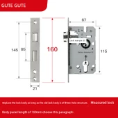 Büyük 50 Kilit Gövdesi - 160mm - 45-55mm Kapı - 1