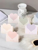 Morandi Kalp 3D Tebrik Kartı - Üç Boyutlu Tebrik Kartı (Zarf ile) Karışık 5 Set - 3