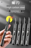 Sanat Bıçağı Siyah Kenar 30/1 Kutu 25/50 Siyah Kenar Bıçak - 6