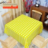 Tek Kullanımlık Kareli Masa Örtüsü - 1.8m x 1.8m Sarı - 10 Adet - 1