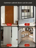 Paslanmaz Çelik Magnetik Kapı Kilidi - Dikişsiz/İkinci Nesil Güçlü Magnetik Emme-Parlak Gümüş 5 Paket - 35-50mm - 5
