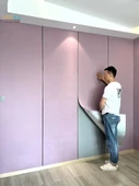 Kalın Su Geçirmez Sığ Çim Yeşili Duvar Kapağı - Büyük Boy - 5