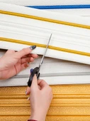XPE Köpük 3D Duvar Trim Çizgisi - 9.2m Gümüş Gri Korna 12cm - 4