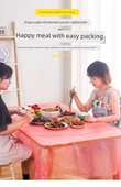 Tek Kullanımlık Masa Örtüsü - Kırmızı - Ekstra Büyük 2 m x 2 m - 7 Paket 56 Adet - 5