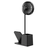 S-link SL-M9055 10 Watt Kablosuz Şarj İstasyonlu Fanlı Kalemlikli Masa Lambası (Siyah) - 2