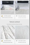 3D Tuğla Desenli Köpük Duvar Paneli - Şarap Kırmızı Şık 70cm x 77cm x 8mm - (Model 1) - 8