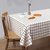 Tek Kullanımlık Su Geçirmez Masa Örtüsü - Siyah Beyaz Kare 1.0x1.0 Metre - 10 Adet - 1