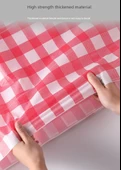 Tek Kullanımlık Masa Örtüsü - 1.2x1.8m - Siyah Beyaz - 10 Adet - 7