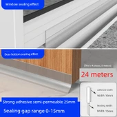 25mm Şeffaf Kapı Altı Sızdırmazlık Şeridi - 24m thumbnail 1