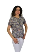 Kadın Kısa Kol Baskılı Bluz BGL-ST04689 thumbnail 4
