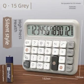 Sesli Hesap Makinesi - Temel/Gri Sesiz Hediye: No.7 Pil * 1 - 1
