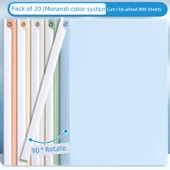 A4 Dönme Çubuklu Dosya Kapağı - Morandi - 20 Paket - 1