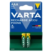 Varta Ni-Mh 1.2 Volt 550 mA HR03 AAA Şarjlı 2'li İnce Kalem Pil 56663 - 1