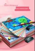 A4 A3 4mm Plastik Köpük Kağıt Tahtası - [Öğretmen Tavsiyesi] A3 Üfleme Kalıbı 50 Set (çanta + 12 renk akrilik pigment ile) - 7