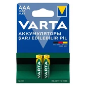 Varta 5703 1.2V 1000 mAh Şarjlı AAA Kalem Pil (2'li Paket) - 1