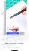 Metal Sanat Bıçağı - 60 Derece Siyah Bıçak 2 Paket ABS Kasa - 2036S - 8