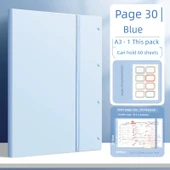 A3 Dosya Klasörü - [1 Paket] Mavi - 30 Sayfa Etiketli - 1