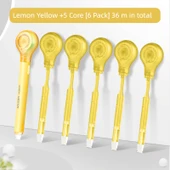 Kalem Şeklinde Düzeltme Bandı Limon Sarısı +5 Yedek [6 Paket] - 36 m - 1