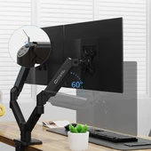 PowerMaster PM-252D 13-32'' Amortisörlü Stand Tek Kol LCD-LED Gaming Monitör Tutucu Stand Askı Aparatı - 5