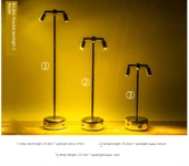 Şarjlı LED Bar Masa Lambası - Dimmer Anahtarı - Gümüş B Dört Sıcak Beyaz Şarj Hazinesi - 9