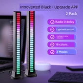 Ses Kontrollü RGB Ses Alma Lambası - Tremolo Siyah APP ile Tak-Çalıştır Çift Kullanım 2 Paket - 1
