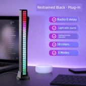 Ses Kontrollü RGB Ses Alma Lambası - Siyah Tak-Çalıştır 1 Paket - 1