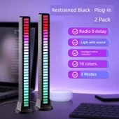 Ses Kontrollü RGB Ses Alma Lambası - Siyah Tak-Çalıştır 2 Paket - 1