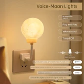Akıllı Ses Kontrol LED Gece Lambası - Ay Işıkları - 1