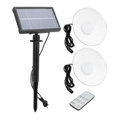 Powermaster XF-707-2 Kumandalı Solar Panelli 2 Power Ledli Çiftli Projektör Lambası XF-707-2 - 1