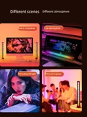 RGB Ses Kontrol Ritim Işık Çubuğu - Şarjlı Beyaz - 1 Paket - 5