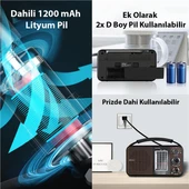 MagicVoice USR11 Portatif Analog Radyo FM-USB-SD/MMC-AUX (88-108 FM Frekans Aralığı) - 3