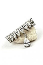 İtalyan Tasarımı Pırlanta Işıltısında Zirkon Taşlı Gümüş Yüzük thumbnail 2