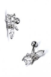 Pırlanta Işıltısında Zirkon Tasli 316L Anti Alerjik Cerrahi Celik Tragus Veya Kikirdak Helix Piercing - 1