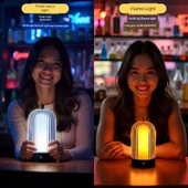 Şarjlı LED Bar Masa Lambası - Zar Kupa Lambası A + Üç Renk Işık + Kayış Sap (Şarj Aleti Hariç) - 3