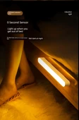 Akıllı Kablosuz Şarjlı LED Koridor Lambası - Sarı Işık / İnsan Vücudu Sensör Anahtar 2 Mod - Tek Paket - 12
