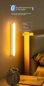 Akıllı Kablosuz Şarjlı LED Koridor Lambası - Beyaz Işık / İnsan Sensör Anahtar 2 Mod - Tek Paket - 8