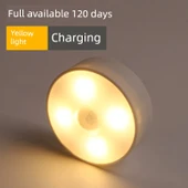 Akıllı Kablosuz Şarjlı LED Koridor Lambası - Sarı Işık / İnsan Vücudu Sensör - 2 Paket - 1