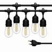 Ledx KB00001 5'li E27 Duy Sıralı 5 Metre Lamba Kablosu (5 Adet Duy İçerir) thumbnail 1