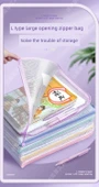 A4 Şeffaf Plastik Dosya Çantası - Geniş L Açılı - Kalın - Macaron Renk/10 Paket - 8