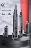 Küçük Boy Sanat Bıçağı - 3 Paket Kendinden Kilitli Düğme - 7