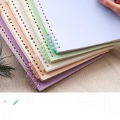 B5 Gevşek Yapraklı Yatay Çizgili Defter - Yeşil + Pembe - 240 Sayfa - 8