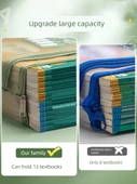 İlkokul Öğrenci Konu Sıralama Çanta Dosya - Öğrenci Pratik - Kalın Çift Katlı Kızlar - Dil + Sayı + İngilizce + Kapsamlı + Ödev/5 Paket - 4