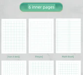 İlkokul Defteri 36K Tek Taraflı Kalınlaştırılmış Renkli Göz Koruma - 20 Kafes thumbnail 9