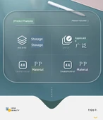 A4 Kağıt Sert Kılıf Dosya Organizatörü - Kırmızı - Çift Klips - 8