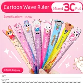 Çizgi Film Dalgalı Cetvel - 30 Karışık thumbnail 1