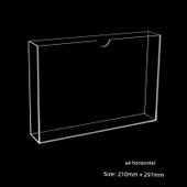 A4 Akrilik Duvara Monte Dosya Saklama Kutusu - Yatay (4cm iç) thumbnail 1