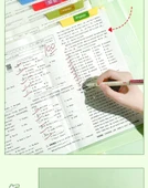 A3 Çift Klipsli İlkokul/Ortaokul Öğrencileri 5 Konu Test Kağıdı Klips Düzenleyici - 8