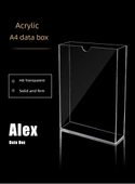 A4 Akrilik Duvara Monte Dosya Saklama Kutusu - Yatay (4cm iç) thumbnail 7