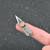 Titanyum Alaşım Mini Katlanabilir Mektup Açacağı - Titanyum Alaşım Parmağı - 1