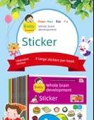 Çocuklar için Öğrenme Çıkartma Kitabı - Montessori Matematik Çıkartmaları - 6 Kitap - 7